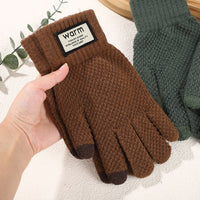 Men's Winter Thermal Fleece Lined Touchscreen Cycling Gloves