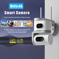 Dual-Lens Outdoor WiFi Security Camera with 360° Panoramic View
