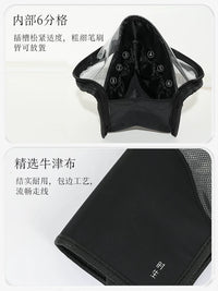 Portable Foldable Standing Makeup Brush Holder Travel Bag