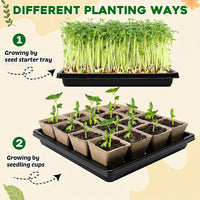 Biodegradable Seed Starter Kit with Peat Pots, Trays, and Plant Labels for Garden Seedling Propagation