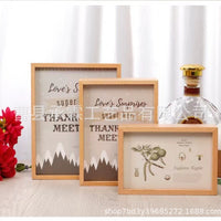 Creative Wooden Photo Frame with Acrylic Panel and Piggy Bank Function for Desktop Display