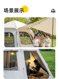 Automatic Hexagonal Camping Tent Waterproof UV Protection for 3-6 Person Family Outdoor Beach Park