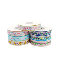 Embossed Floral Ribbon Trim for Hanfu and DIY Crafts, 1.7cm Wide