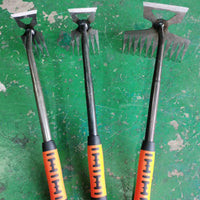 New 11-Tooth Manganese Steel Dual-Purpose Weeding Tool, Handheld Root Remover and Soil Loosener Rake