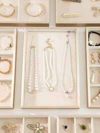 Velvet Jewelry Display Tray with Lid for Necklaces, Bracelets, Earrings, and Rings