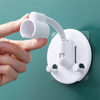 Adjustable Suction Cup Shower Head Holder, No-Drill Wall Mount Bracket for Bathroom