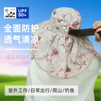 Summer Breathable Sun Protection Hat with Neck Flap for Outdoor Activities