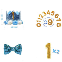 Pet Birthday Hat and Bow Tie Set for Dogs and Cats
