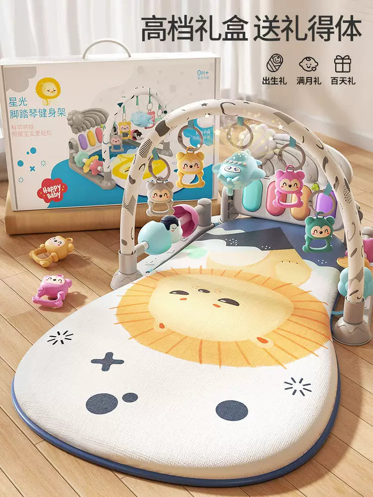 Baby Play Mat with Kick and Play Piano Gym for Infants 0-12 Months, Early Education Activity Center for Newborns
