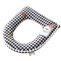 Toilet Seat Cushion, Thickened Waterproof Plush Toilet Seat Cover for Winter, All Seasons Universal