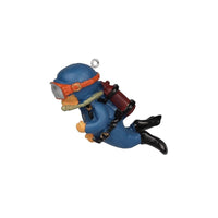 Aquarium Diver Ornament Blue Fatty Landscape Decoration Underwater World Fish Tank Decor