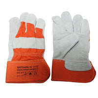 SAFEMAN Junyu 2112 Cowhide Canvas Work Gloves for Welding, Chemical, and Construction