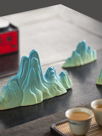 New Chinese Style Fish Tank Mountain Landscape Ceramic Ornament