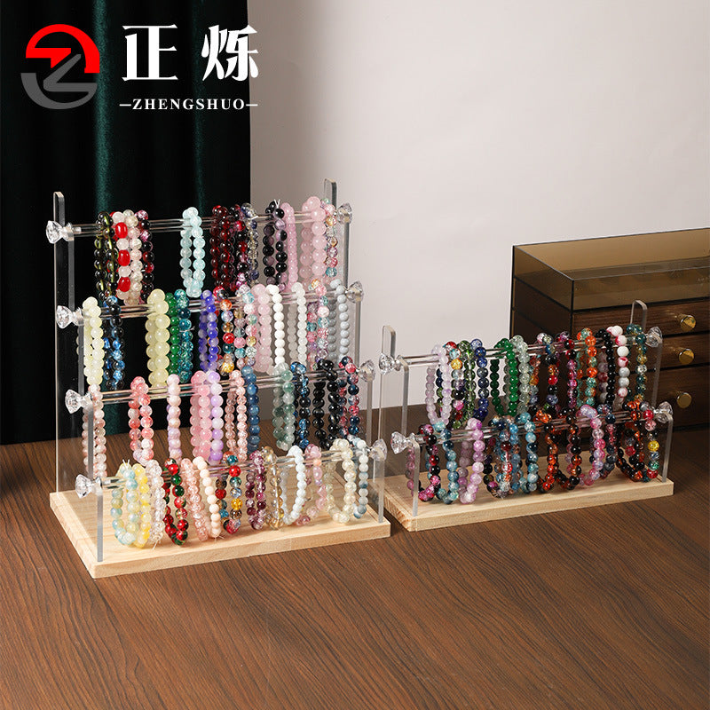 Acrylic Multi-Tier Bracelet and Hair Tie Display Stand