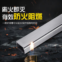 Aluminum Alloy Cable Raceway 50x50mm Square Surface Mount Wire Duct for Electrical Distribution