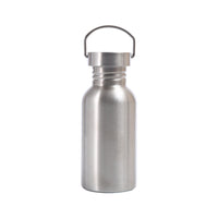 Stainless Steel Portable Water Bottle with Handle for Sports and Travel, Single-Layer, Thickened