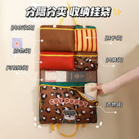 Leopard Print 7-in-1 Travel Storage Bag Set with Hanging Toiletry Organizer