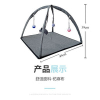 Pet Tent Bed for Cats and Small Dogs, All-Season Linen-Look Sleeping Mat
