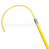 Telescopic Rescue Hook Pole for Flood Control and Pool Safety, Stainless Steel and Fiberglass