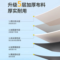 Hexagonal Silver-Coated Tarp Shelter for Outdoor Camping and Picnics