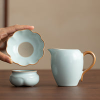 Ru Kiln Celadon Gaiwan Tea Set Accessories