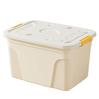 Large Capacity Storage Bins with Lids - Stackable Plastic Organizer Boxes for Toys, Clothes, and Sundries
