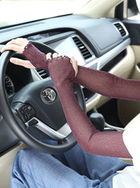 Women's UV Protection Ice Silk Arm Sleeves for Driving & Cycling