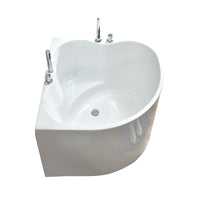 Japanese Style Corner Bathtub Freestanding Seamless Acrylic Small Mini Soaking Tub for Bathroom