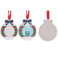Sublimation Blank Christmas Ornaments Metal Pendants for Heat Transfer DIY Crafts