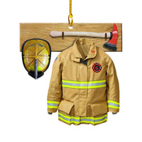 Firefighter Acrylic Flat Car Ornament Christmas Tree Hanging Decoration Home Decor