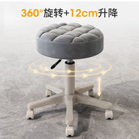 Adjustable Swivel Salon Stool with Backrest and Wheels for Beauty, Hair, Nail Salons, and Home Use