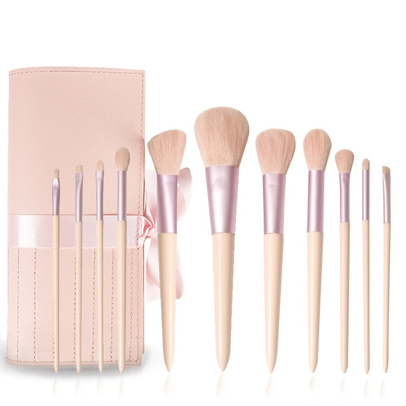11-Piece Makeup Brush Set with Soft Bristles and Optional Travel Bag