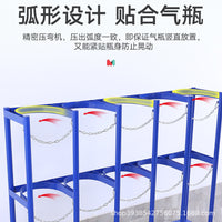 Gas Cylinder Holder Rack for Lab, Anti-Tilt Movable Steel Bottle Stand for Oxygen Acetylene