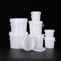Food Grade Plastic Storage Container with Lid and Handle - Thickened Transparent PP Bucket for Toys and Packaging