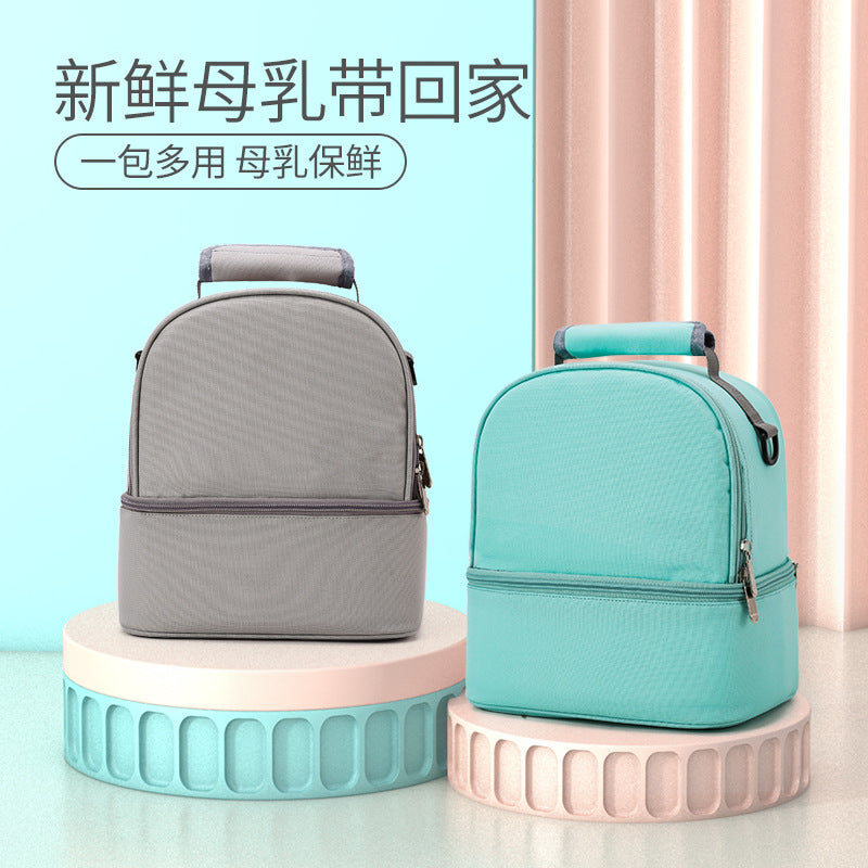 Portable Large Capacity Breast Milk Cooler Bag for Moms, Insulated Storage Backpack for Freshness