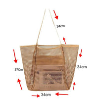 Large Capacity Mesh Beach Bag for Travel and Water Activities