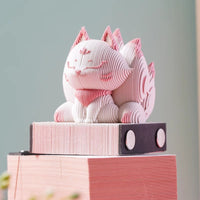 3D Paper Carving Art Notepad with Display Box, Creative Desk Ornament, Stress Relief Gift for Students