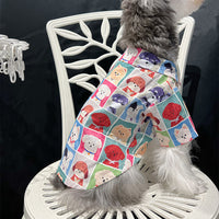 Dog Printed Shirt for Small to Large Breeds - Summer Thin Pet Apparel