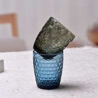 Colored Glass Tumbler Set - Lowball Drinking Glasses for Water, Juice, and Cocktails