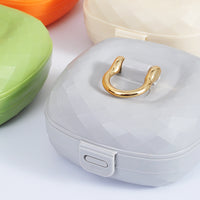 Mini Portable Jewelry Box with Mirror, Divided Storage, Anti-Oxidation Travel Organizer for Rings Earrings Necklaces