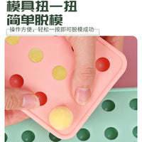 DIY Spherical Ice Cube Tray with Lid, Food-Grade Silicone Mold for Mochi & Fillings