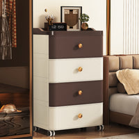 Multi-layer Drawer Storage Cabinet with Wheels, Thickened Plastic Organizer for Home Bedroom