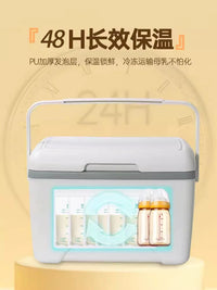 Portable Insulated Cooler Box for Breast Milk, Medicine, and Food Transport with Temperature Display
