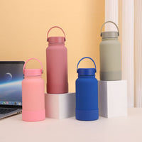 Large Capacity Insulated Water Bottle with Handle for Travel and Sports, 32oz/40oz