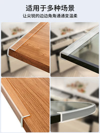 U-Shaped Transparent Edge Protector Strip for Glass Tables and Furniture