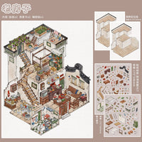Manxiang Time 1.0 3D Diorama Stickers for DIY Miniature Scenes