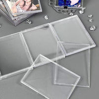 Acrylic Card Holder for Kpop Photocards, Pokemon, and Yugioh Cards, Clear Display Stand for Toploaders