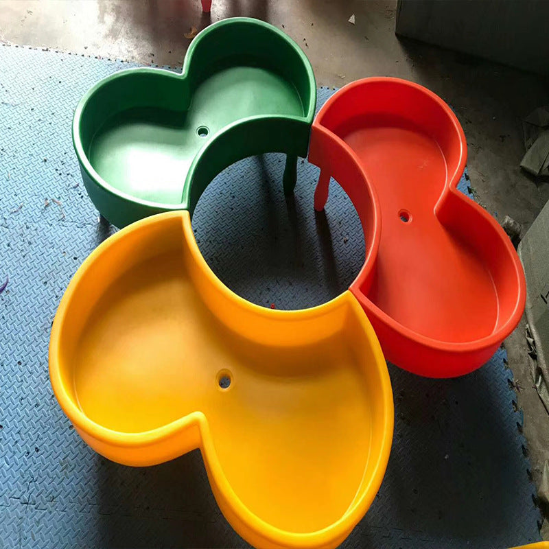 Kids Caterpillar Sand and Water Play Table Thickened Plastic Sandbox for Outdoor Fun