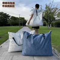 Extra Large Capacity Quilt Storage Bag with Handles, Thickened Moving Packing Bag for Clothes, Dormitory, Travel