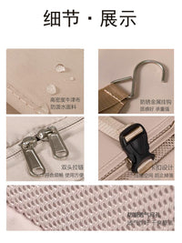Portable Hanging Travel Wardrobe Organizer Bag with Foldable Shelves
